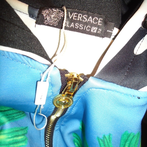 Jungle Zebra Print Versace Men's Set 2 pc Pants Hoodie RN# V00238-11562 S - Picture 8 of 12